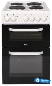 SIA ETSA51W 50cm Twin Cavity Electric Cooker 4 Zone Hob