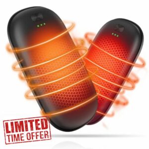Hand Warmers - 2 Pack Hand Warmer Rechargeable with Magnetic - Electric Handwarmer Max 55℃