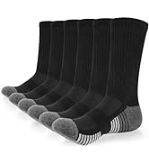 Lapulas Mens Socks Wicking Breathable Black Cushion Comfortable Casual Crew Socks Outdoor Multi P...