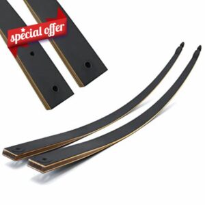 OUBOTER Black Hunter Longbow Limbs Replacement 20lb 25lb 30lb 35lb 40lb 45lb 50lb 55lb 60lb Archery Takedown Longbow Hunting
