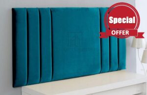 Rio 3 Headboard Divan Bed Bedroom Decor Hotel Furniture Plush Velvet Fabric (Mallard