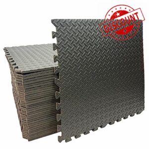 SAKUSEI Thick Heavy Duty Gym Flooring Interlocking Floor Mat EVA Soft Foam Yoga Mat 60cm