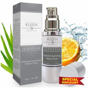 Kleem Organics Vitamin C Serum for Face with Hyaluronic Acid & Vitamin E - Firming Anti Aging Vitamin C Face Serum for Women to Boost Collagen