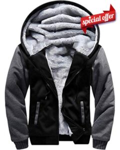 UMBNESS Men's Pullover Thermal Sherpa Lined Jumper Jackets Winter Workout Fleece Hoodie Full Zip Wool Warm Thick Coats Outerwea