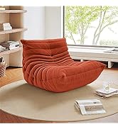 Fireside Chair, Single Sofa Chair, Floor Sofa Chair, Lazy Bean Bag Chair for Living Room, Bedroom...