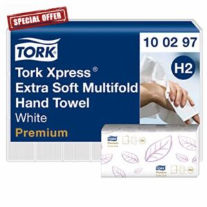 Tork Xpress Extra Soft Multifold Hand Towel White with Lavender Leaf H2