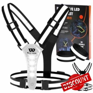 West Biking LED Reflective Running Vest
