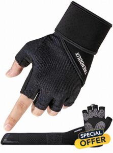 TRENDOUX Gym Gloves Weight Lifting: Training Gloves Men Women with Wrist Straps Support