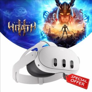 Meta Quest 3 128GB – Breakthrough mixed reality – Powerful performance – Asgard’s Wrath 2 bundle