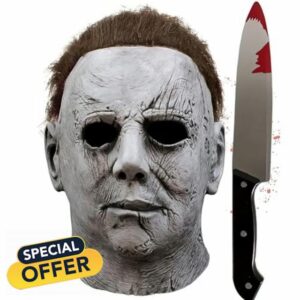 DEPHIE Michael Myers Mask with Knife
