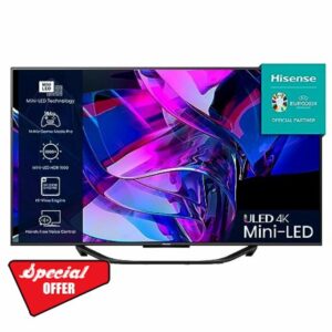 Hisense 65 Inch 144Hz ULED Mini-LED Smart TV 65U7KQTUK - 144Hz VRR