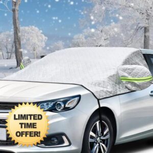Esteopt Windshield Cover for Ice and Snow Car Windshield Snow Cover 4-Layer Protection for Snow