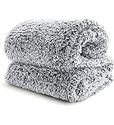 Bedsure Fleece Sherpa Blanket Double Grey - Fluffy Soft Cosy Fuzzy Furry Warm Blanket for Bed Dou...