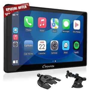[2023 Newest ] Carpuride W901 Pro with Wireless Bluetooth Transmission Portable Apple Carplay & Andorid Auto