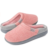 LongBay Women's Fuzzy Full Slippers Memory Foam Warm Winter House Shoes for Ladies Anti-Slip Indo...