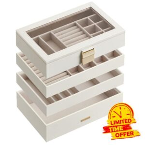 SONGMICS Stackable Jewellery Trays