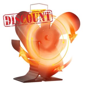 Signstek Woodburner Stove Fan 3 Blades-Eco Friendly and Economical-Circulation for Wood/Log Burner/Fireplace Upgrade Versio