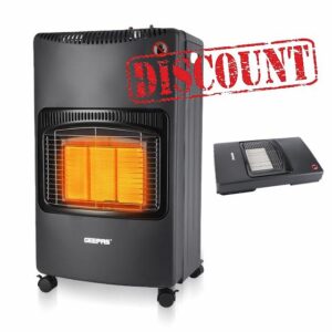 Geepas Portable Gas Heater 4.2KW | Electric & Piezoelectric Ignition