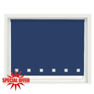 Funky Gadgets Square Eyelet Light Filtering Roller Blinds -Window Shades Easy Fit Polyester Fabric Daylight Trimmable Roller Blind- Child Safe Metal Tube with Fittings (W120 x L210cm