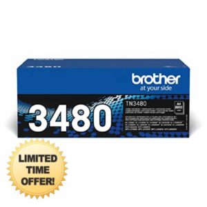 Brother TN3480 Toner Cartridge | High Yield | Black | Brother Genuine Supplies