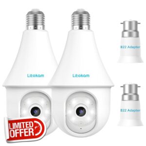 4MP Light Bulb Security Camera