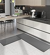 Color G Kitchen Rug 44 x 120 + 44 x 180 cm, Anti Fatigue Kitchen Mats Non Slip Washable, Oil Resi...