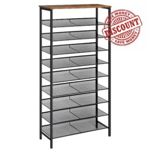 HOOBRO 10-Tier Shoe Rack