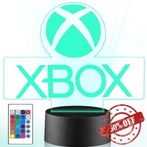 FAMINESS 3D Illusion Led Night Light 16 Color Change Decor Lamp with Smart Touch & Remote Control for Bedroom Home Decoration Gifts for Game Lovers