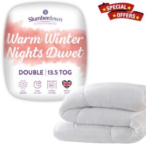 Slumberdown Warm Winter Nights Double Duvet - 13.5 Tog Extra Warm & Thick Quilt Ideal for Cold Chilly Nights - Cosy & Toasty