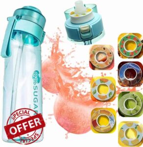 GQJQTION Air Water Bottle Cup With Straw&Pods