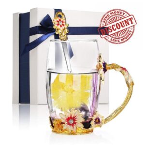 Decdeal Enamel Glass Mug