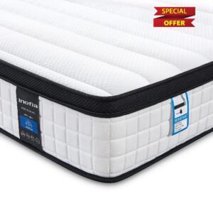 Inofia Small Double Memory Foam Sprung Mattress 10.6 Inch