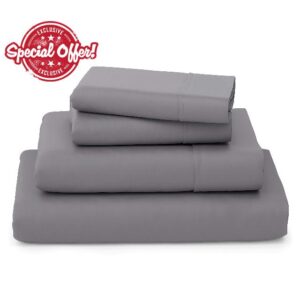 Cosy House Collection Luxury Bamboo Sheets - 4 Piece Bedding Set - Bamboo Viscose Blend - Soft