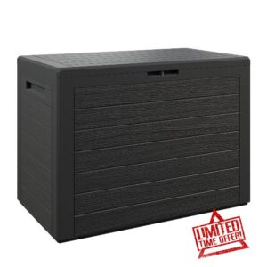 CASARIA Waterproof Garden Outdoor Storage Box 190L | Plastic