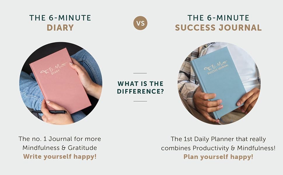 urbestself 6-minute-diary journal planner organizer 6-minute-principle diary