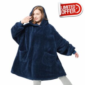 Bedsure Oversized Wearable Blanket Hoodie Women - Fluffy Fleece Hoodie Blanket for Adults Men