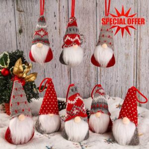 Christmas Gnomes Hanging Ornaments Set of 8