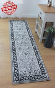 Lord of Rugs Sherborne Quality Traditional Classic Oriental Living Room Bedroom Rug (Grey