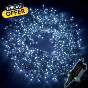 Christmas Tree Lights Cluster Lights 480 LED - 8 Hours On Timer