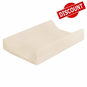 100% Cotton Jersey Changing Mat Cover for 80x50 cm Baby Nappy Changer with Raised Edges (Cream)