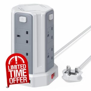 Tower Extension Lead with USB Slots 2M