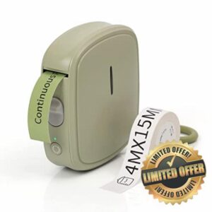 PRT Label Makers Machine with Tape Built-in Cutter Portable Bluetooth Handheld Sticker Printer for Home Office Organization iOS Android Mini Inkless Labeler USB Rechargeable