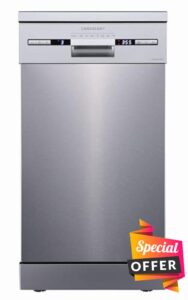 Cookology CFSD4510SS 45cm Wide Freestanding Slimline Undercounter Dishwasher