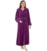 DiaryLook Fluffy Ladies Dressing Gown with Hooded, Super Soft Loungewear Robe for Womens, Dressin...