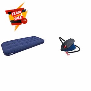 Milestone Camping 88000 Flocked Single Airbed/Easy Inflate & Deflate/Weatherproof/Great For Camping