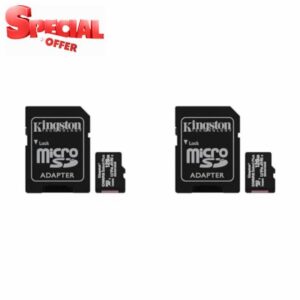 Kingston Canvas Select Plus microSD Card SDCS2/128 GB Class 10 (SD Adapter Included) (Pack of 2)