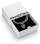Pandora Round Sparkle Halo Necklace and Earrings Gift Set - Women's Sterling Silver Stud Earrings...
