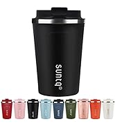 SUNTQ Reusable Coffee Cups Travel - Coffee Travel Mug with Leakproof Lid - Thermal Mug Insulated ...