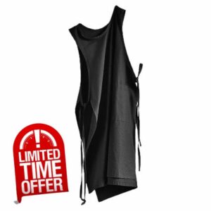 MagiDeal Work Apron Kitchen Apron with Two Pockets Pinafore Waterproof Chef Apron Cook Apron for Artists Women Painting Floral Gathering Florist Shop