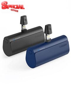 VEGER 2 Packs of 5000mAh Mini Power Bank for iPhone
